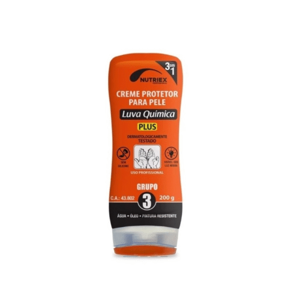 CREME PROTEÇÃO PELE LUVA QUIMICA GR 3 Plus FR 120G NUTRIEX