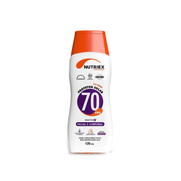 PROTETOR SOLAR FPS 70 FAC E CORP  NUTRIEX PROFISSIONAL 120ML