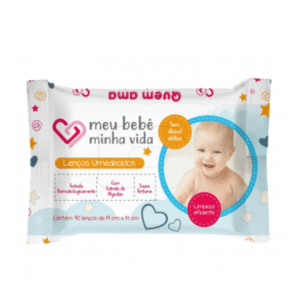 Lenço Umedecido Meu Bebê Minha Vida - 90 Unidades