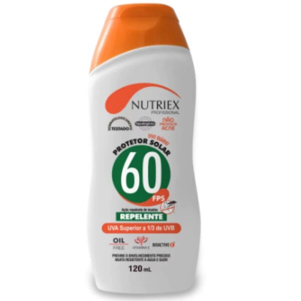 Protetor Solar Fps 60 Com Repelente 120ml Nutriex